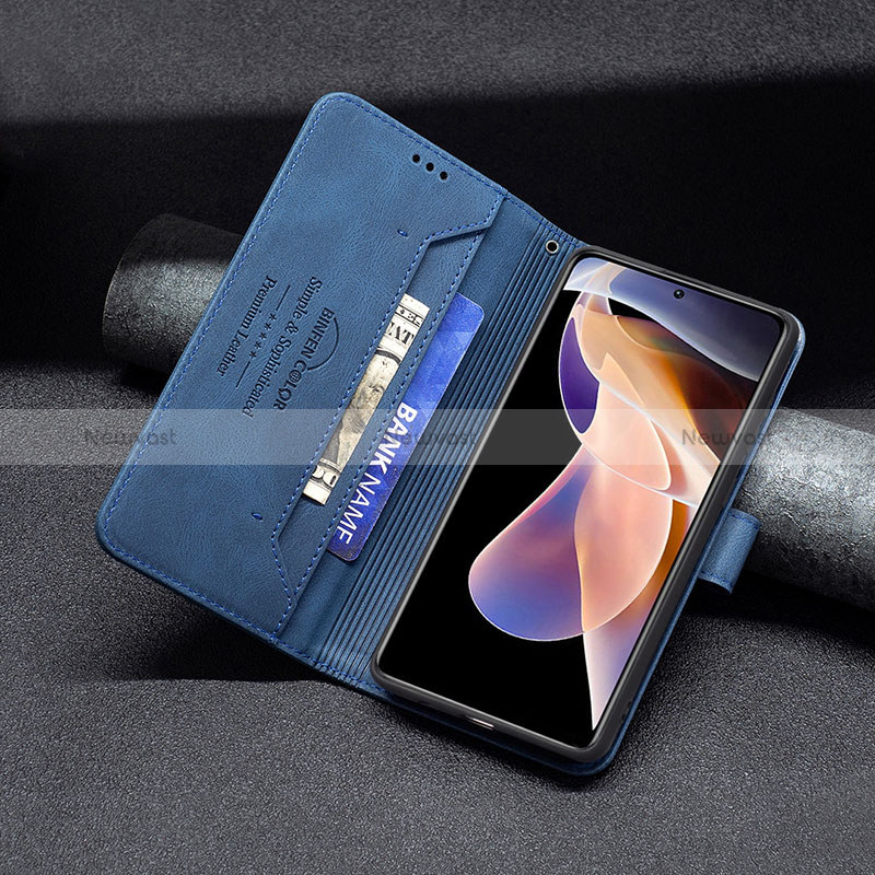 Leather Case Stands Flip Cover Holder B05F for Xiaomi Poco X4 NFC