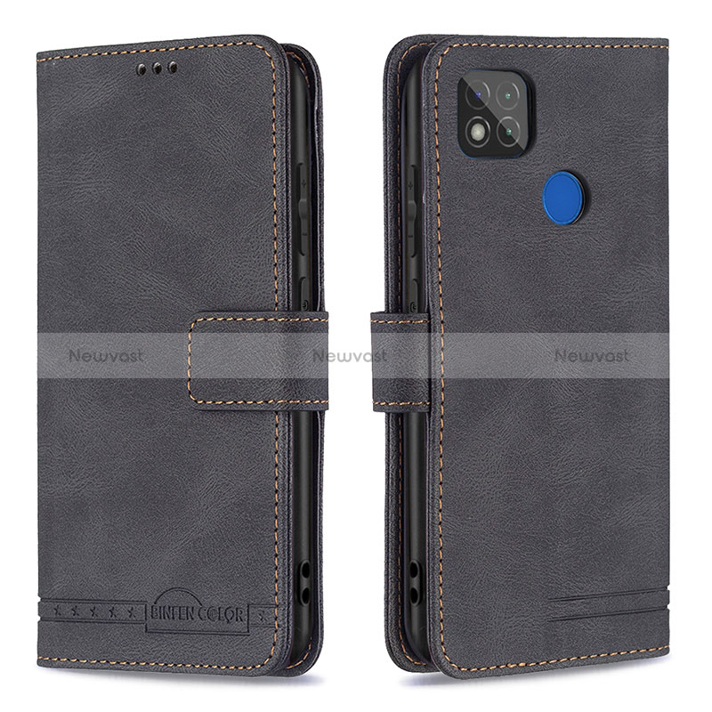 Leather Case Stands Flip Cover Holder B05F for Xiaomi Redmi 9 India