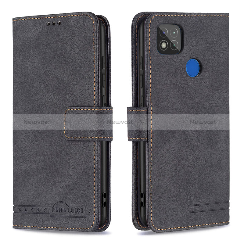 Leather Case Stands Flip Cover Holder B05F for Xiaomi Redmi 9C