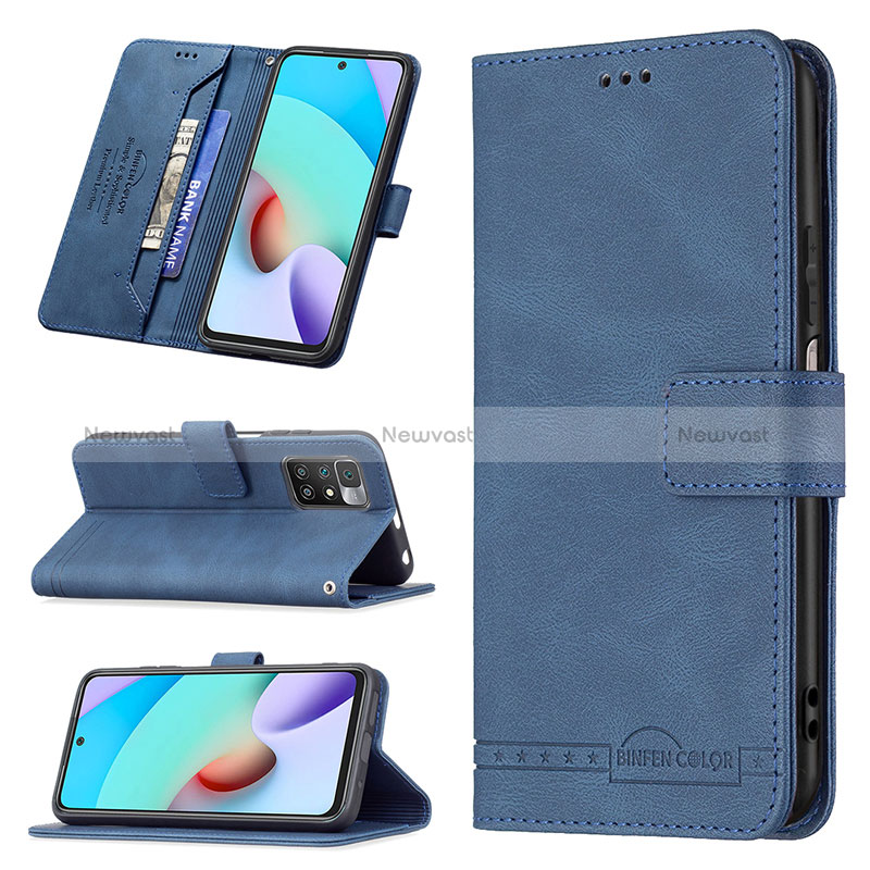 Leather Case Stands Flip Cover Holder B05F for Xiaomi Redmi Note 11 4G (2021)