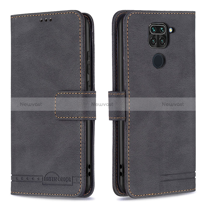 Leather Case Stands Flip Cover Holder B05F for Xiaomi Redmi Note 9