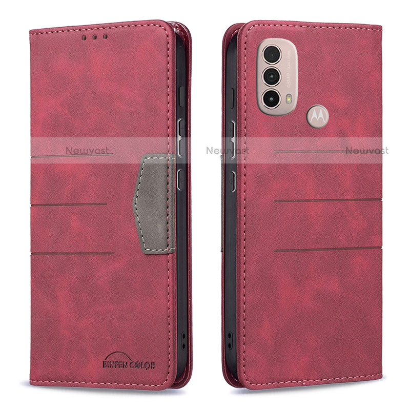 Leather Case Stands Flip Cover Holder B06F for Motorola Moto E20