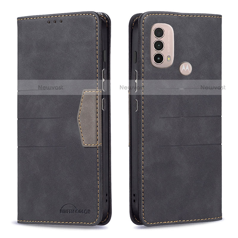 Leather Case Stands Flip Cover Holder B06F for Motorola Moto E30