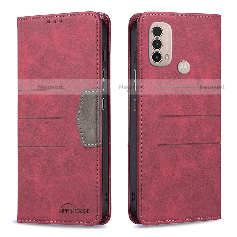 Leather Case Stands Flip Cover Holder B06F for Motorola Moto E30