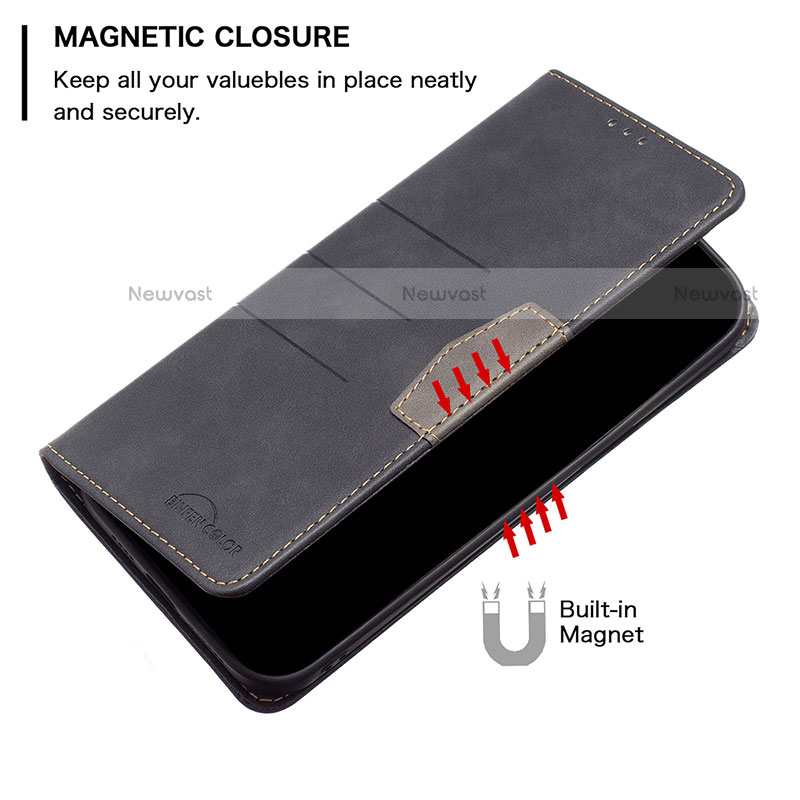 Leather Case Stands Flip Cover Holder B06F for Motorola Moto E32