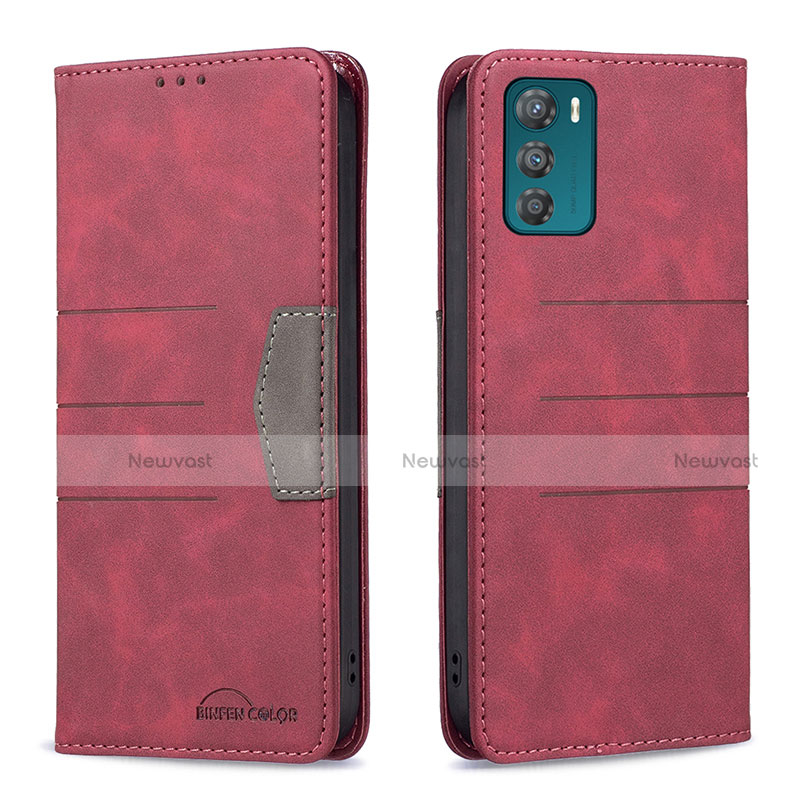 Leather Case Stands Flip Cover Holder B06F for Motorola Moto G42