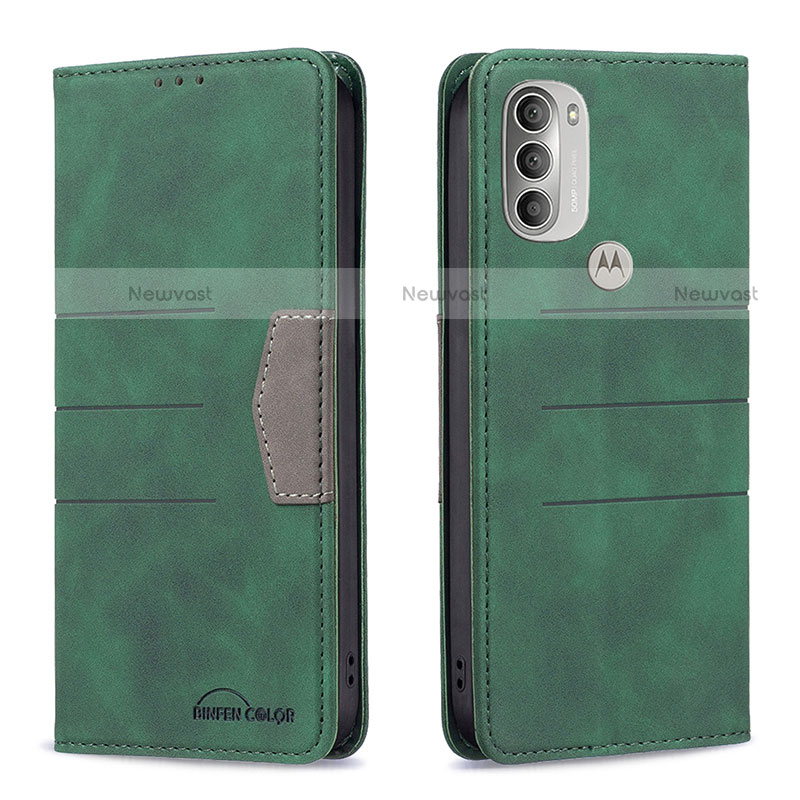 Leather Case Stands Flip Cover Holder B06F for Motorola Moto G51 5G