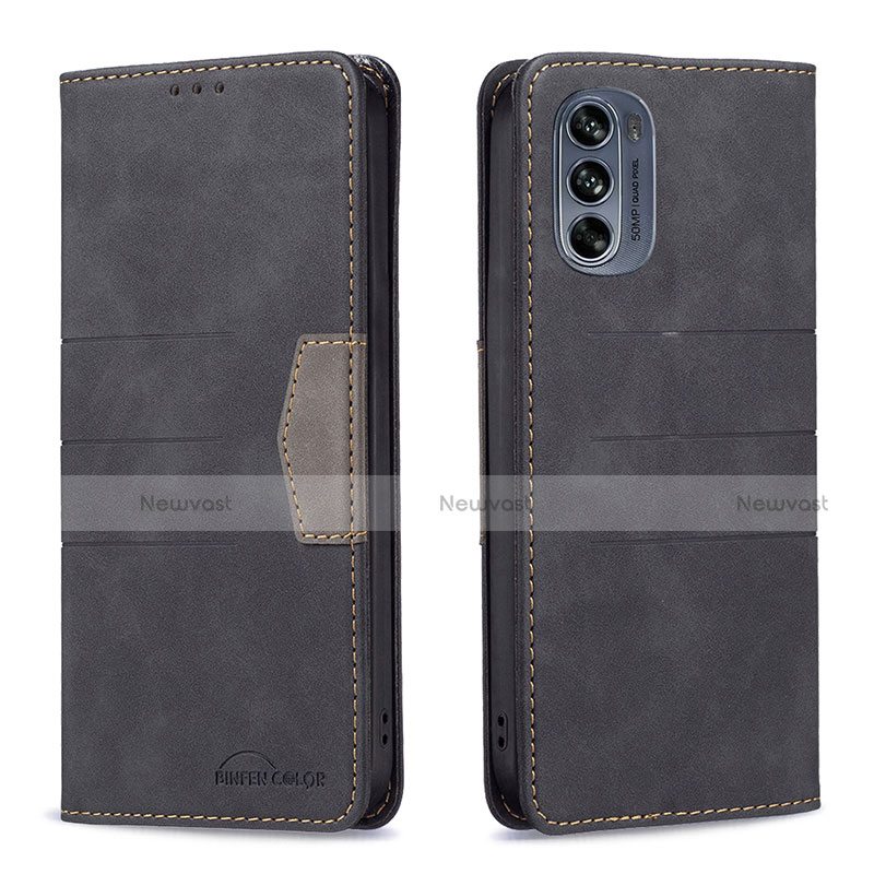 Leather Case Stands Flip Cover Holder B06F for Motorola Moto G62 5G