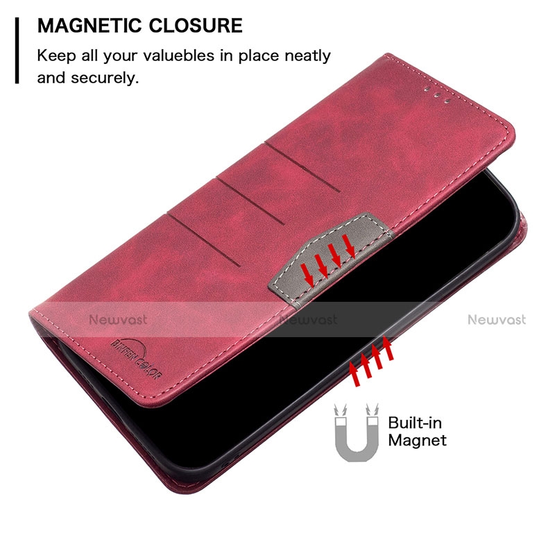 Leather Case Stands Flip Cover Holder B06F for Motorola Moto G62 5G
