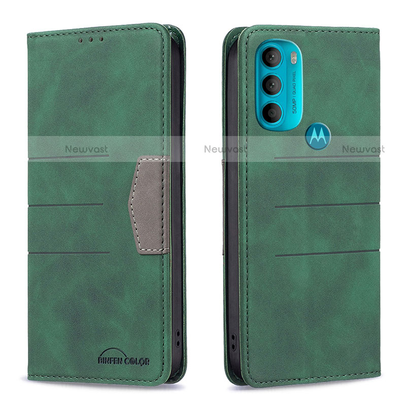 Leather Case Stands Flip Cover Holder B06F for Motorola Moto G71 5G