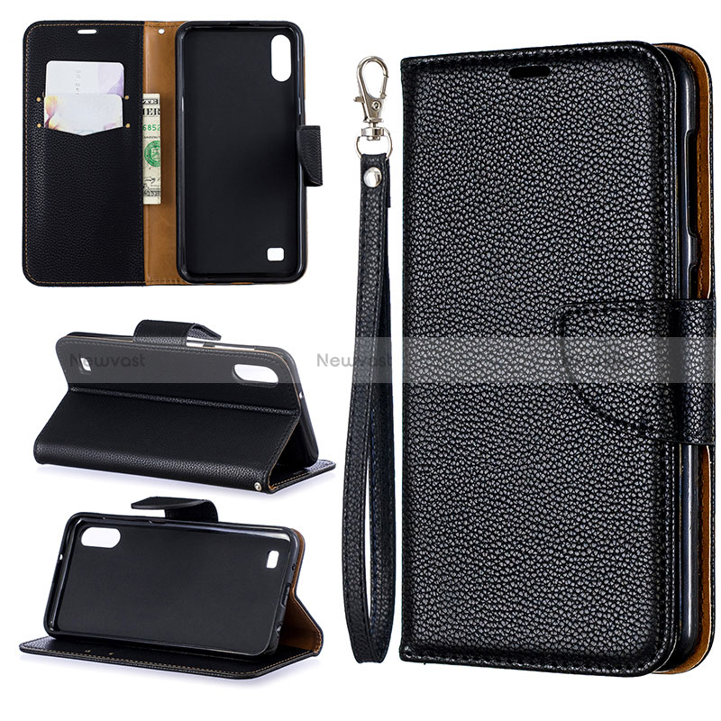 Leather Case Stands Flip Cover Holder B06F for Samsung Galaxy A10