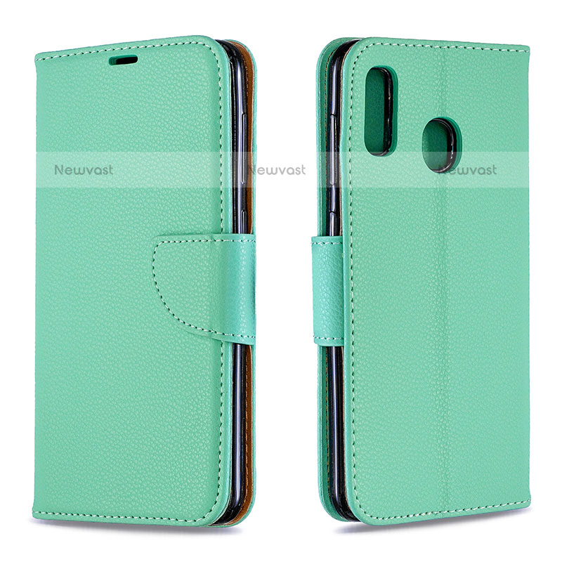 Leather Case Stands Flip Cover Holder B06F for Samsung Galaxy A20