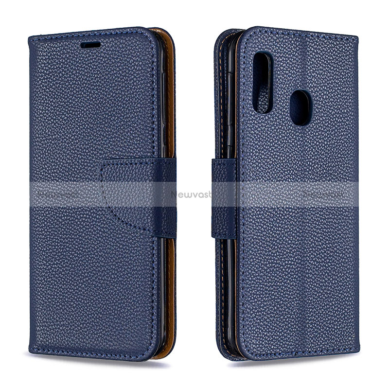 Leather Case Stands Flip Cover Holder B06F for Samsung Galaxy A20e