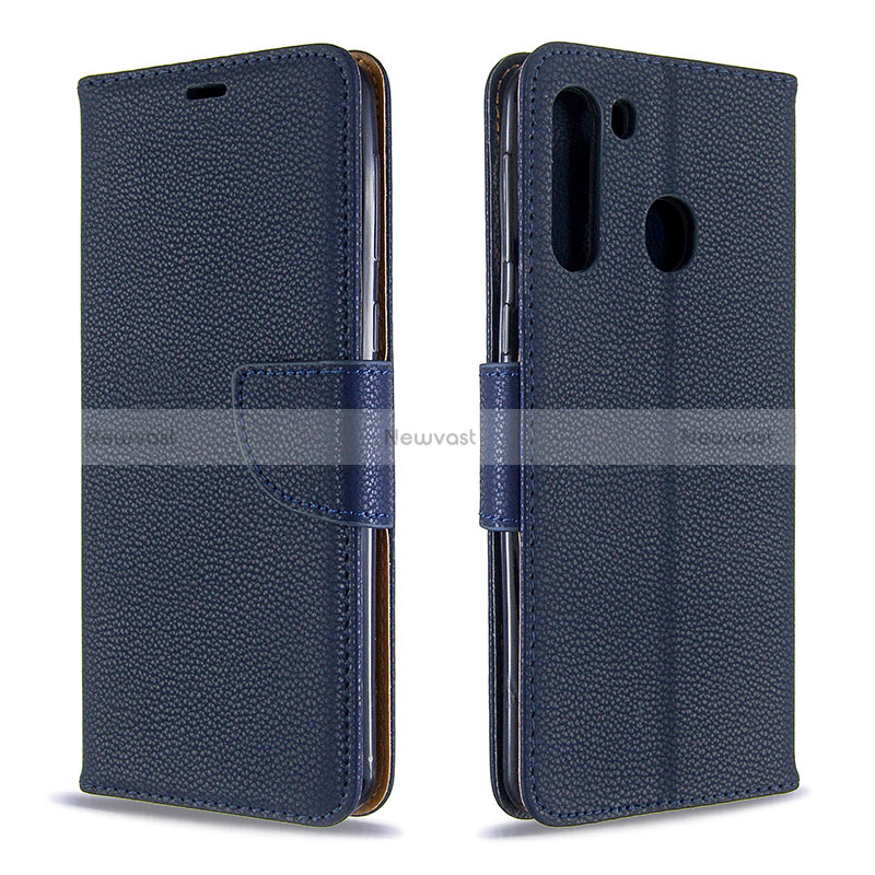 Leather Case Stands Flip Cover Holder B06F for Samsung Galaxy A21