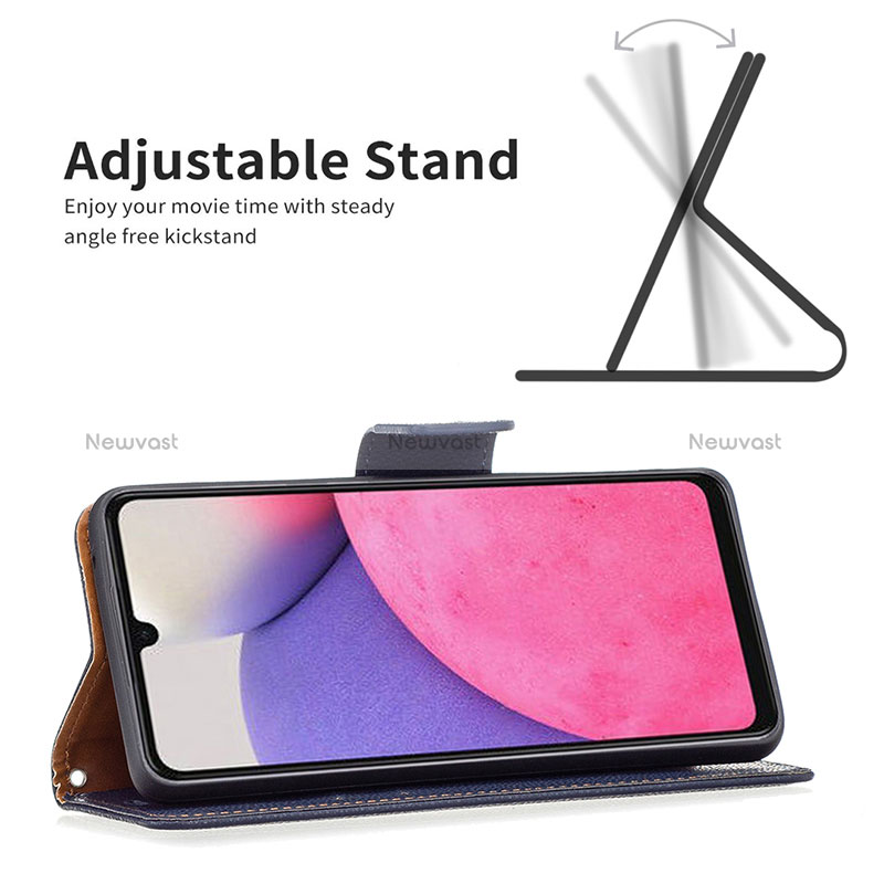 Leather Case Stands Flip Cover Holder B06F for Samsung Galaxy A33 5G