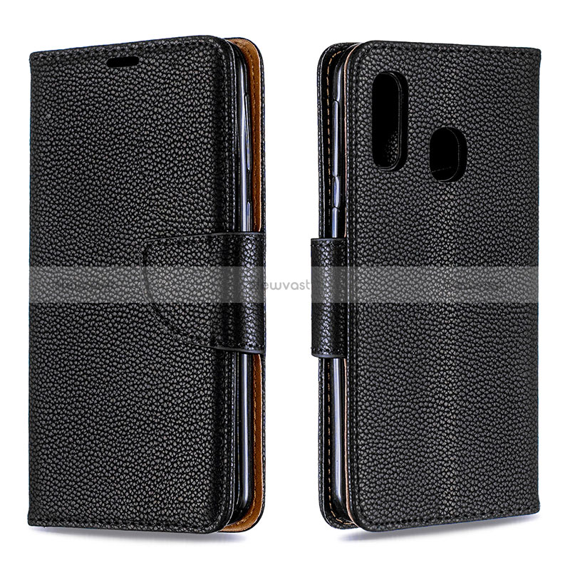 Leather Case Stands Flip Cover Holder B06F for Samsung Galaxy A40
