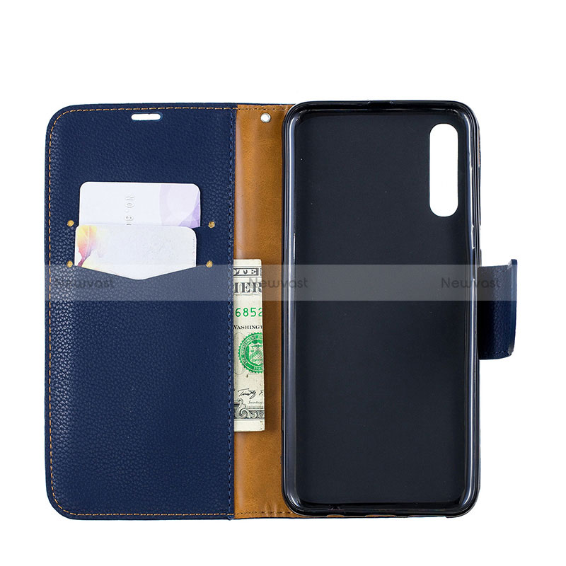 Leather Case Stands Flip Cover Holder B06F for Samsung Galaxy A50