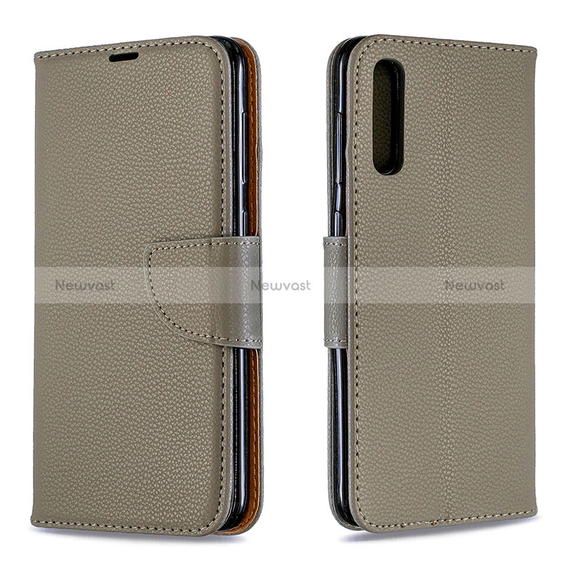 Leather Case Stands Flip Cover Holder B06F for Samsung Galaxy A50