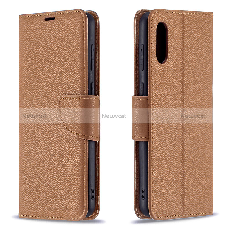 Leather Case Stands Flip Cover Holder B06F for Samsung Galaxy M02