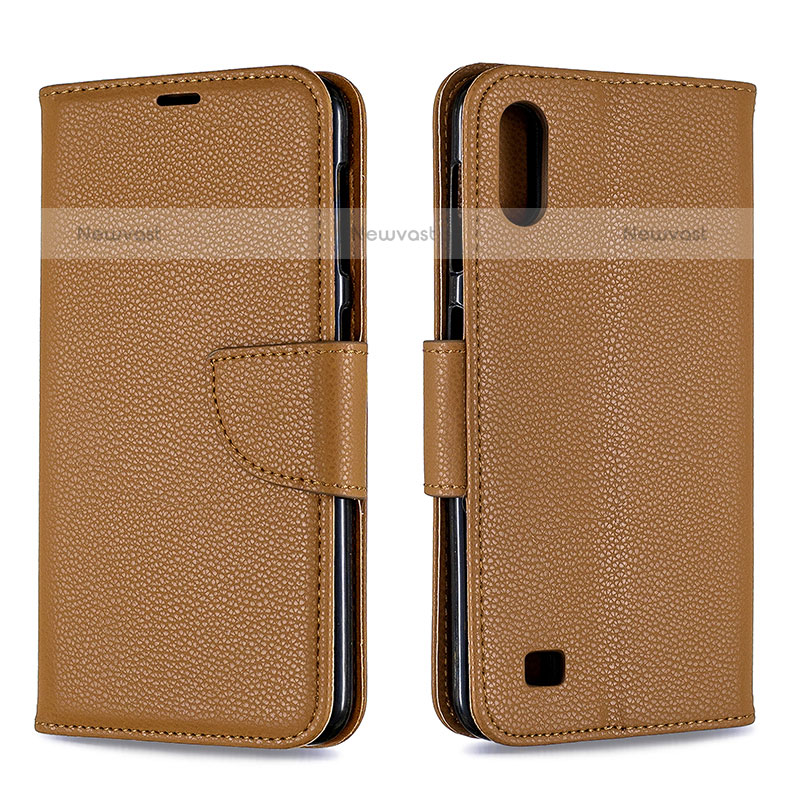 Leather Case Stands Flip Cover Holder B06F for Samsung Galaxy M10