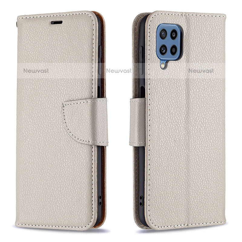 Leather Case Stands Flip Cover Holder B06F for Samsung Galaxy M32 4G