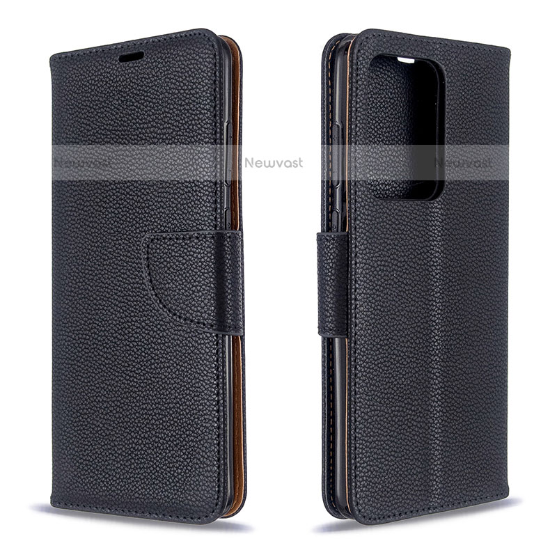 Leather Case Stands Flip Cover Holder B06F for Samsung Galaxy S20 Plus 5G Black