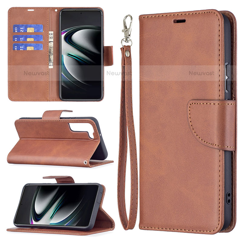 Leather Case Stands Flip Cover Holder B06F for Samsung Galaxy S22 5G