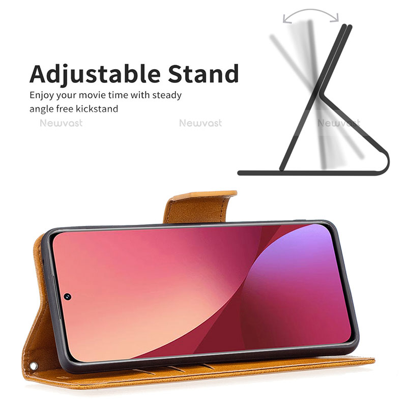 Leather Case Stands Flip Cover Holder B06F for Xiaomi Mi 12S 5G
