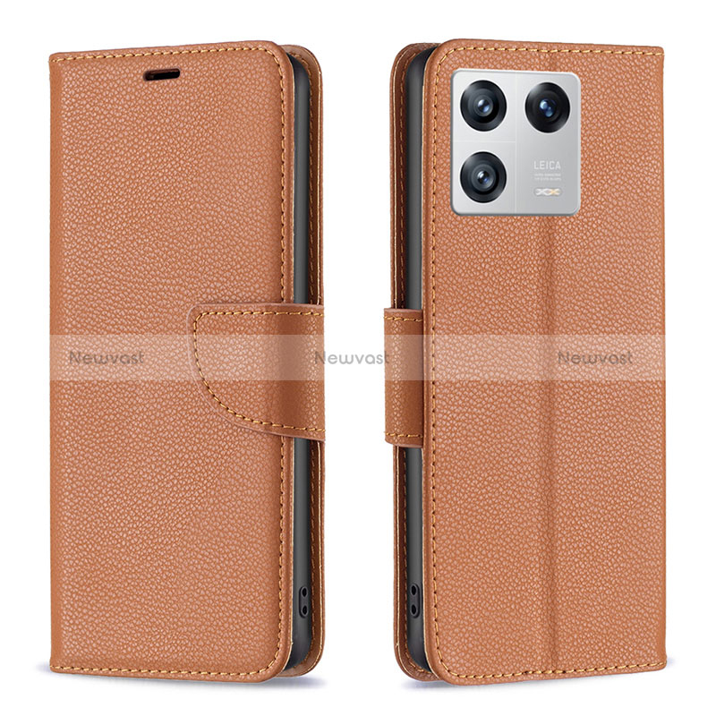Leather Case Stands Flip Cover Holder B06F for Xiaomi Mi 13 5G