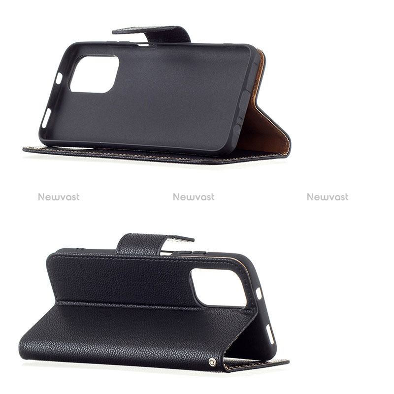 Leather Case Stands Flip Cover Holder B06F for Xiaomi Redmi Note 10 4G