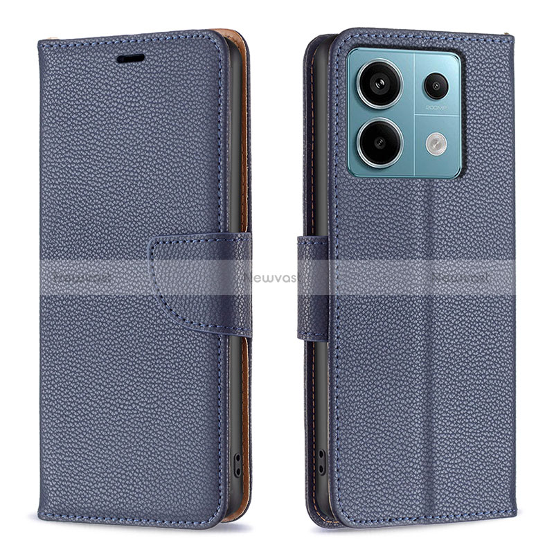 Leather Case Stands Flip Cover Holder B06F for Xiaomi Redmi Note 13 Pro 5G