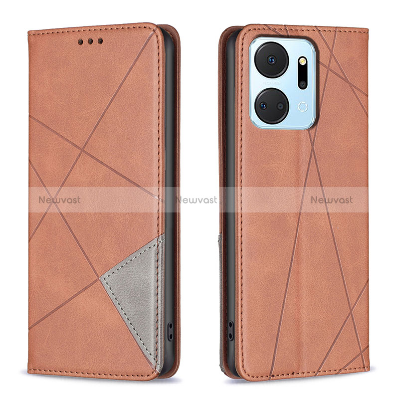 Leather Case Stands Flip Cover Holder B07F for Huawei Honor X7a