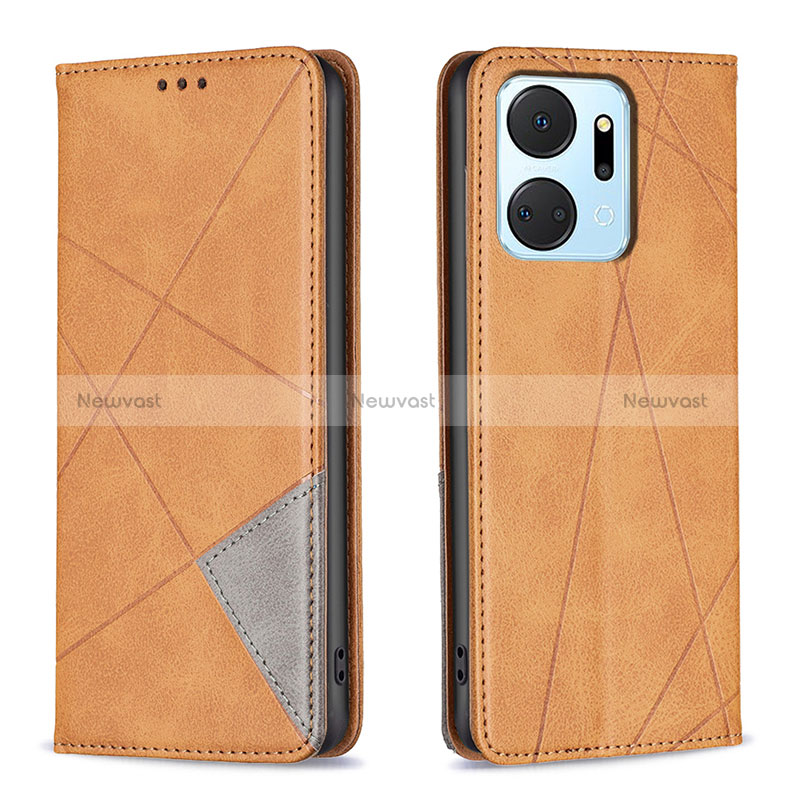 Leather Case Stands Flip Cover Holder B07F for Huawei Honor X7a