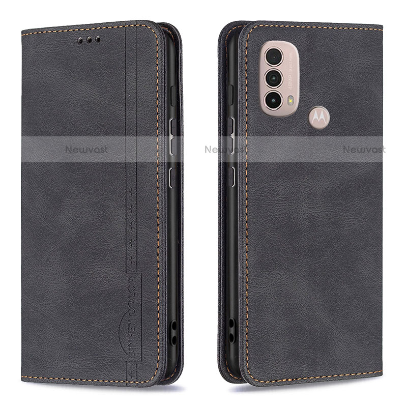 Leather Case Stands Flip Cover Holder B07F for Motorola Moto E30