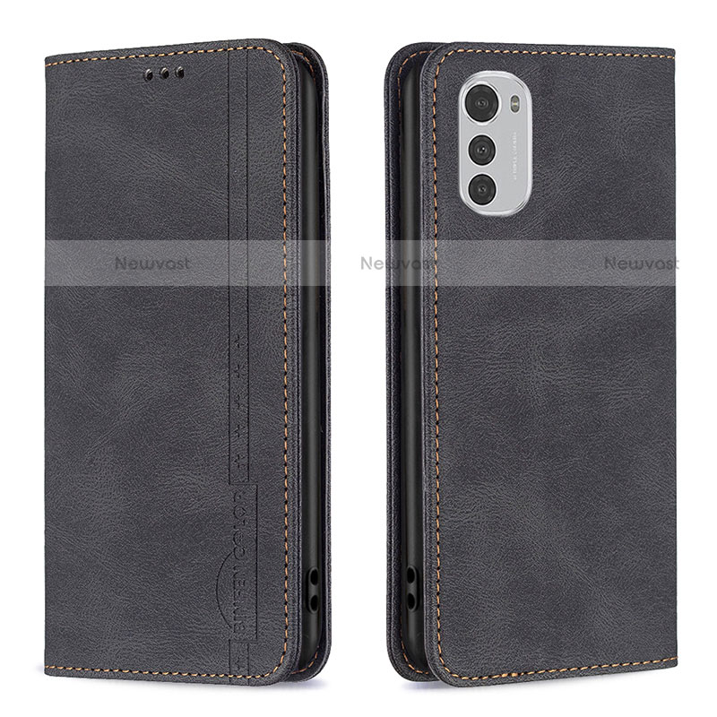 Leather Case Stands Flip Cover Holder B07F for Motorola Moto E32