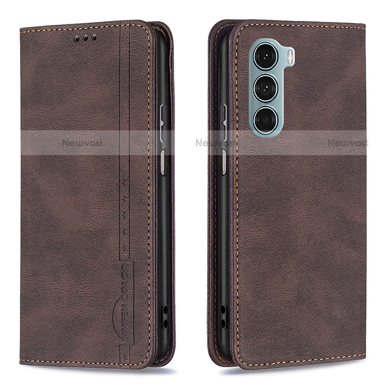 Leather Case Stands Flip Cover Holder B07F for Motorola Moto G200 5G