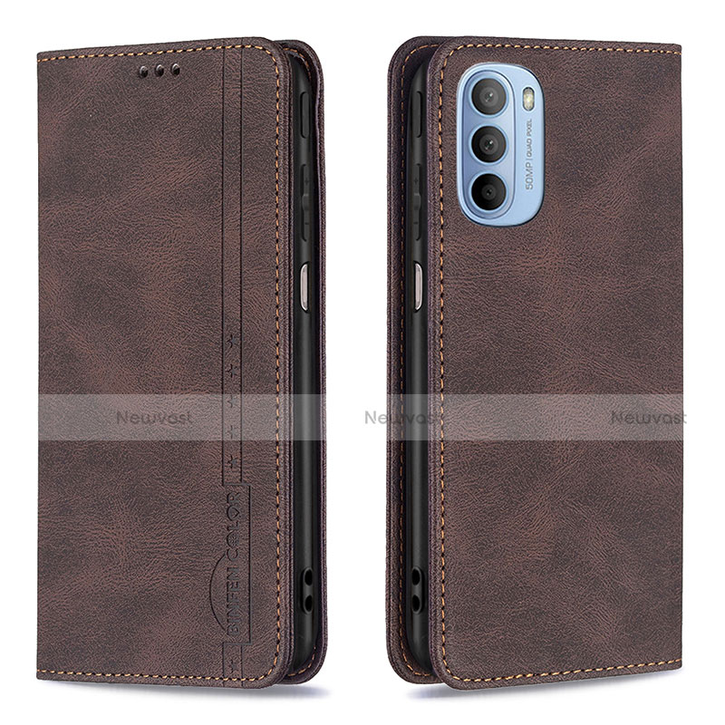 Leather Case Stands Flip Cover Holder B07F for Motorola Moto G41