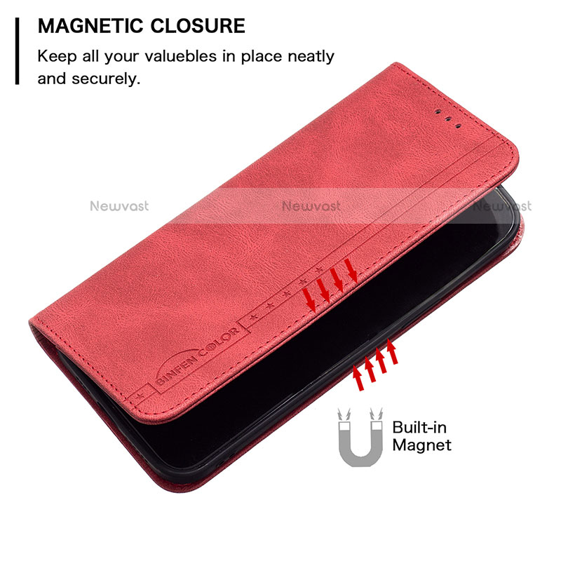 Leather Case Stands Flip Cover Holder B07F for Motorola Moto G51 5G