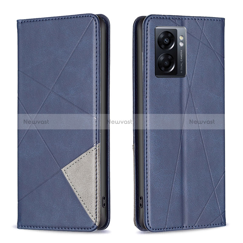 Leather Case Stands Flip Cover Holder B07F for Oppo A56S 5G