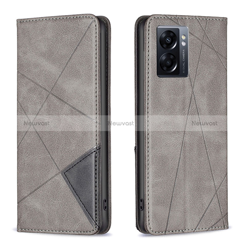 Leather Case Stands Flip Cover Holder B07F for Oppo A57 5G