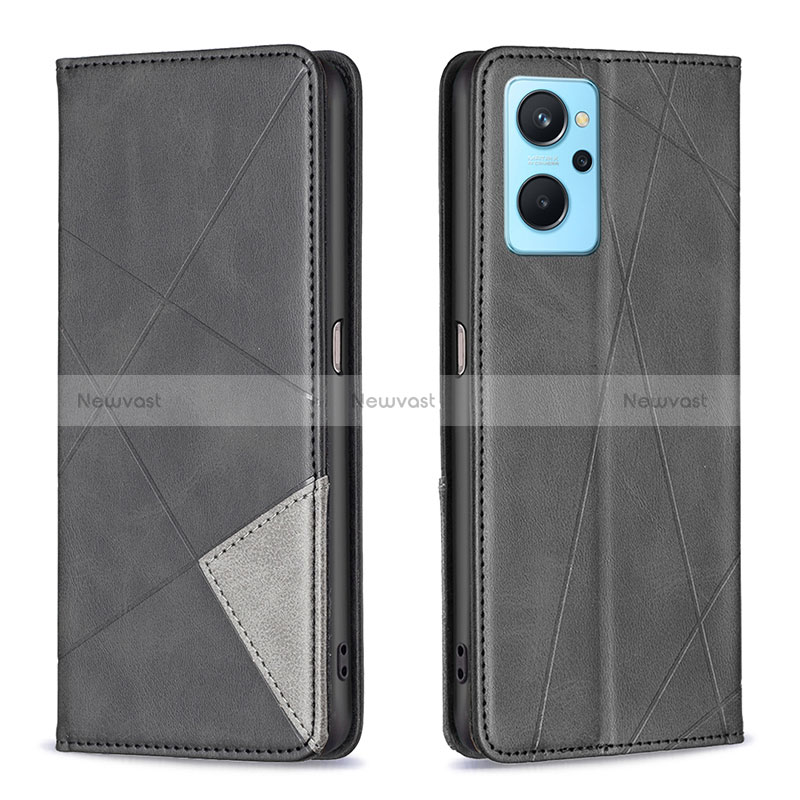 Leather Case Stands Flip Cover Holder B07F for Oppo A96 4G