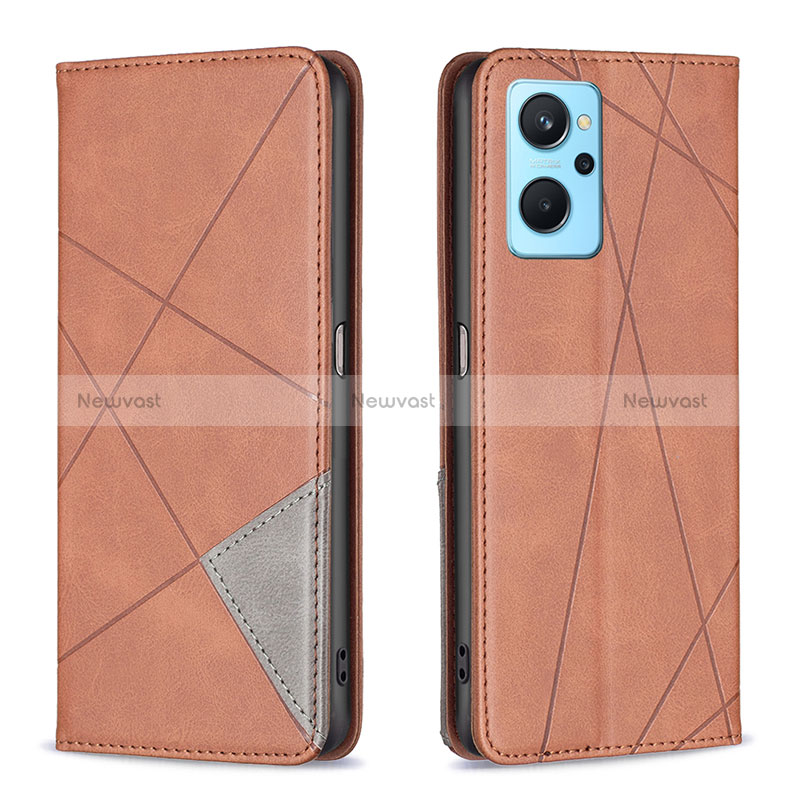 Leather Case Stands Flip Cover Holder B07F for Oppo A96 4G