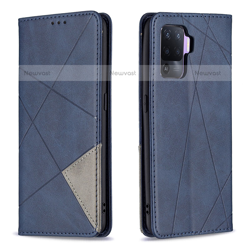 Leather Case Stands Flip Cover Holder B07F for Oppo F19 Pro