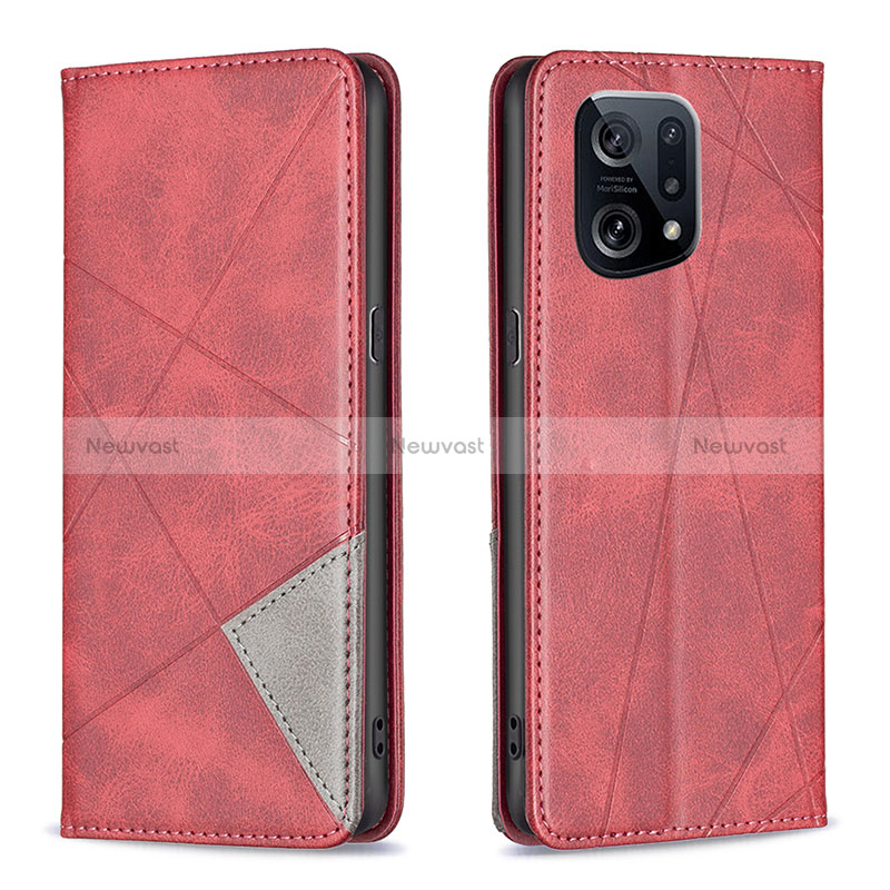 Leather Case Stands Flip Cover Holder B07F for Oppo Find X5 5G