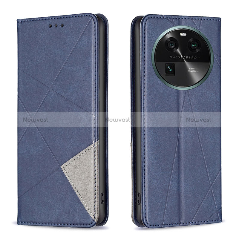 Leather Case Stands Flip Cover Holder B07F for Oppo Find X6 5G
