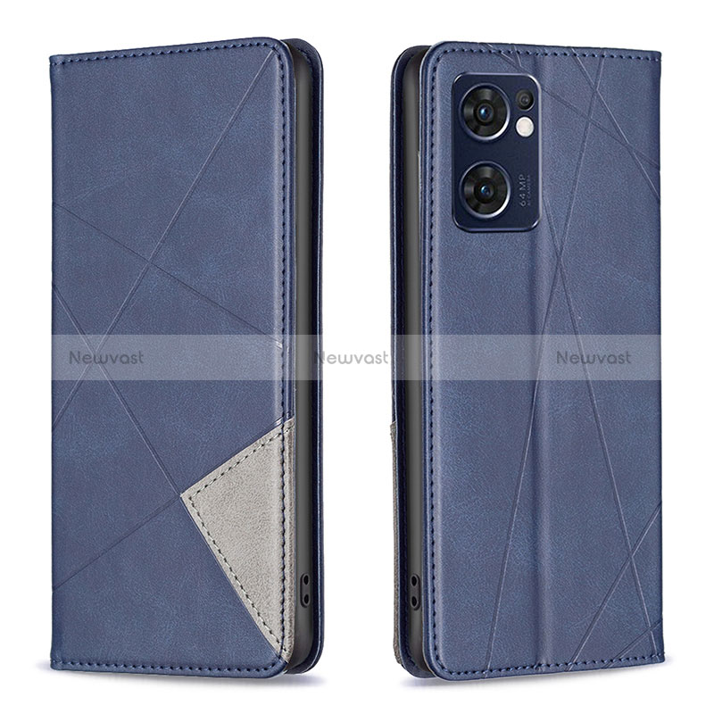 Leather Case Stands Flip Cover Holder B07F for Oppo Reno7 5G