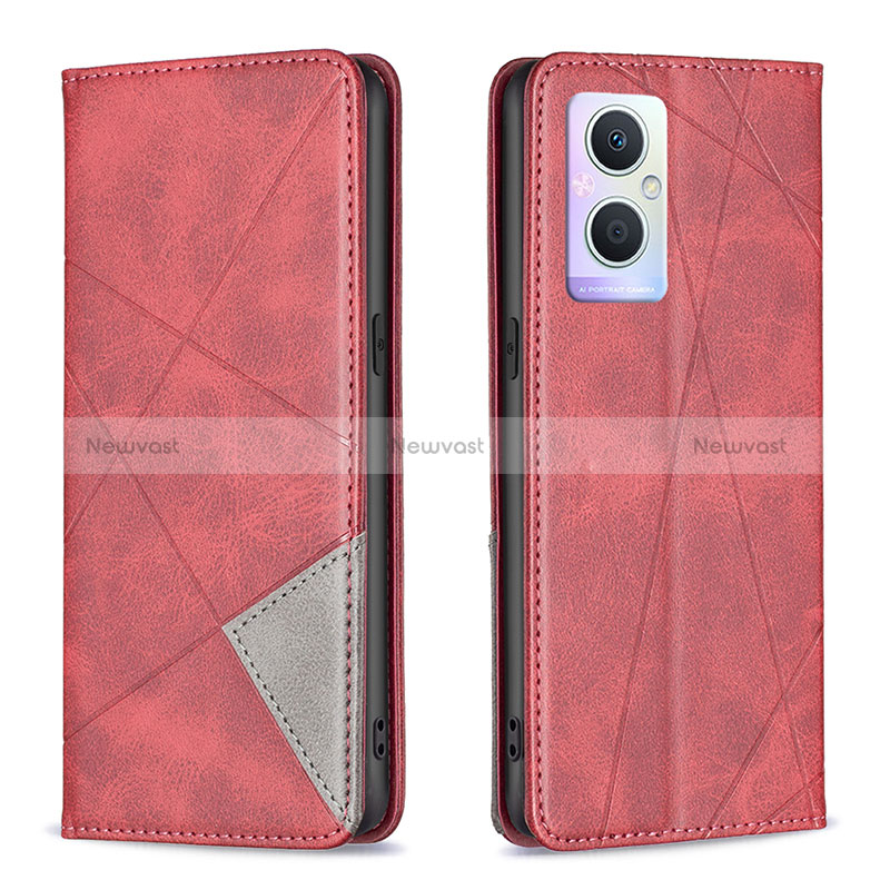 Leather Case Stands Flip Cover Holder B07F for Oppo Reno7 Z 5G