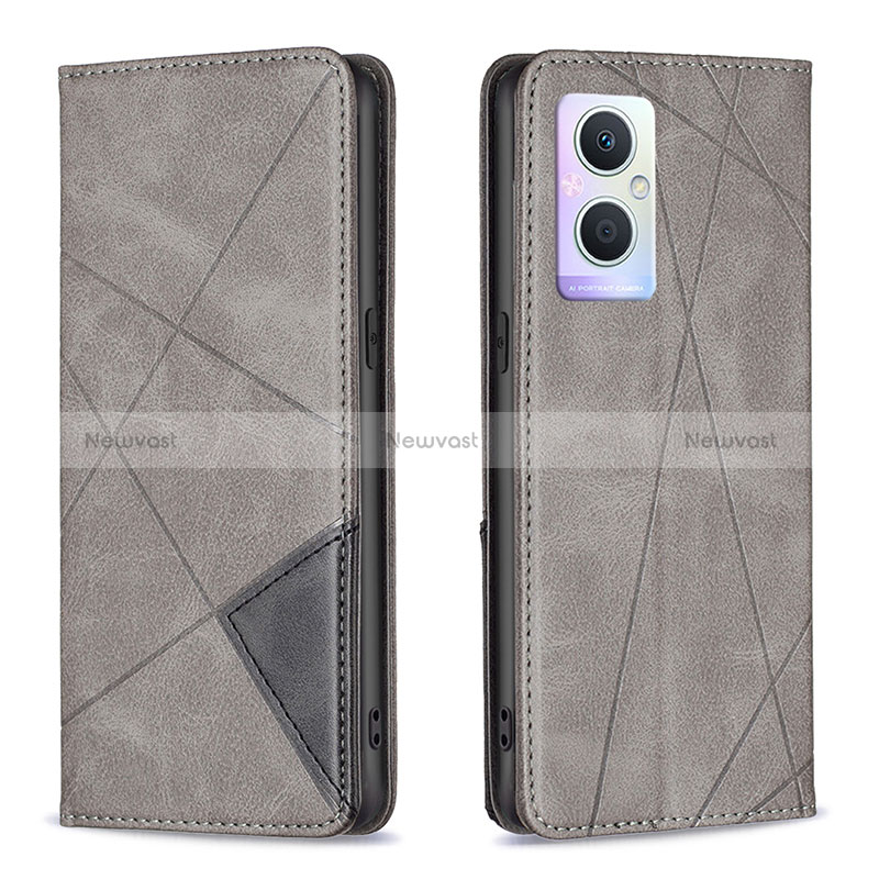 Leather Case Stands Flip Cover Holder B07F for Oppo Reno8 Z 5G