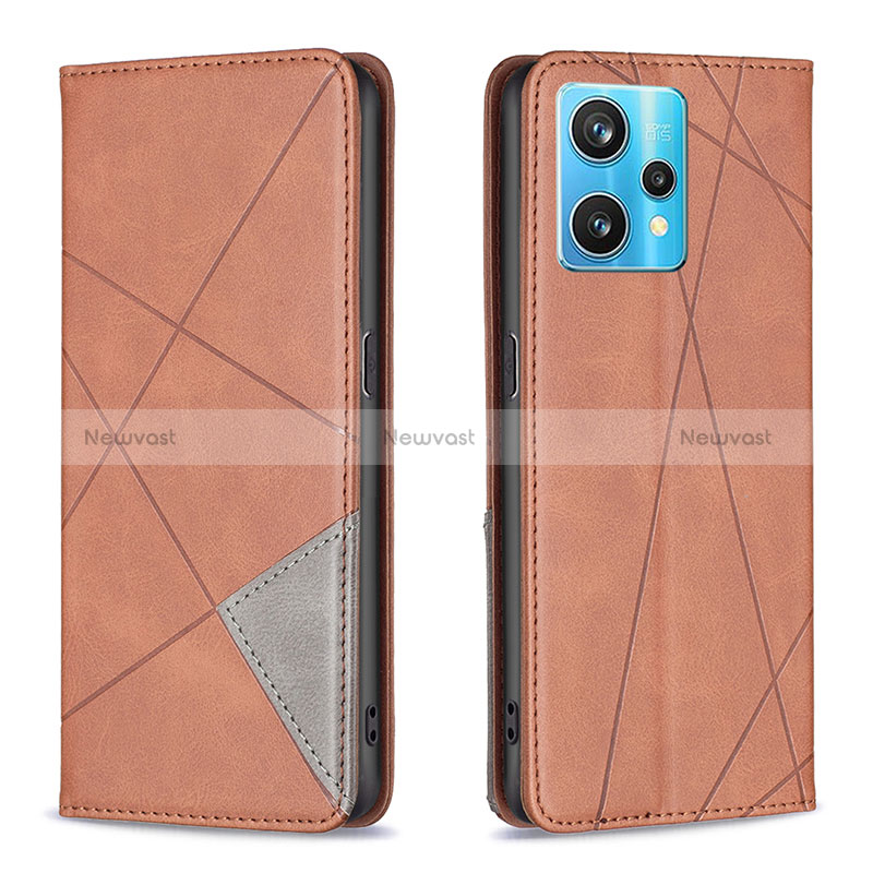 Leather Case Stands Flip Cover Holder B07F for Realme 9 Pro+ Plus 5G