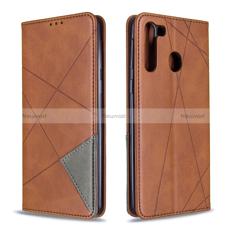 Leather Case Stands Flip Cover Holder B07F for Samsung Galaxy A21